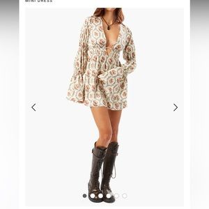 We Wore What Victorian printed mini dress